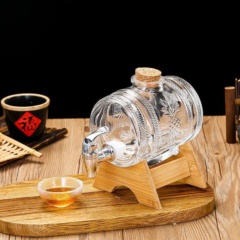 1L Glass Whiskey Barrel Wine B - Wine To Beer Alcohol บทวิจารณ์และราคา