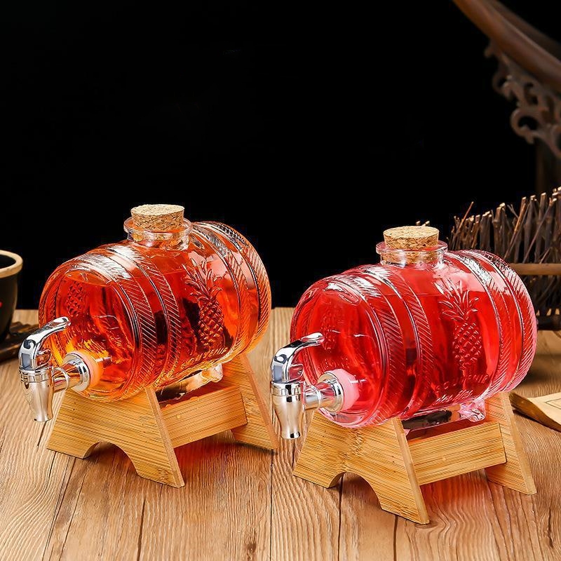 1L Glass Whiskey Barrel Wine B - Wine To Beer Alcohol บทวิจารณ์และราคา
