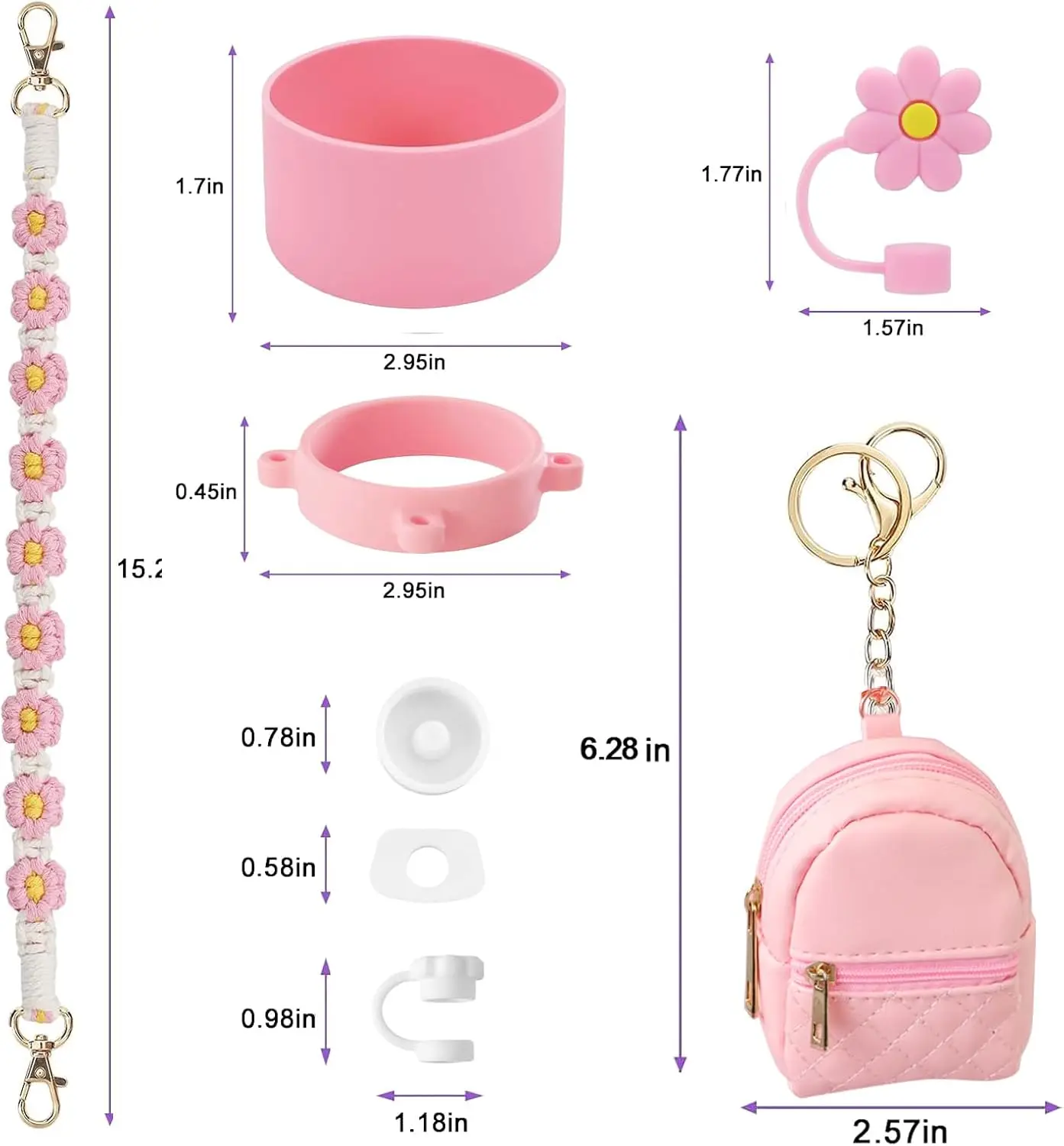 9PCS Cup Accessories Set Water - Bottle Stopper Set บทวิจารณ์และราคา