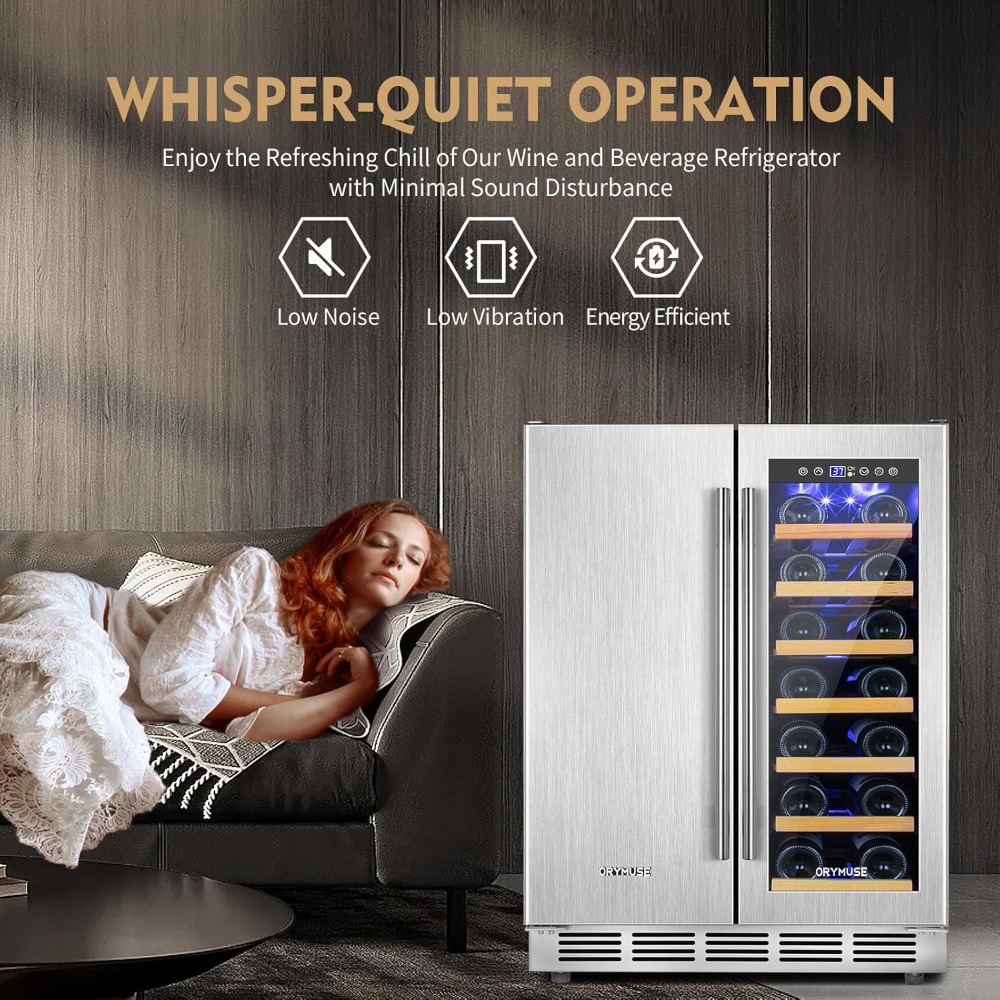 Wine and Beverage Refrigerator - Wine Beer Fridge Dual Zone บทวิจารณ์และราคา
