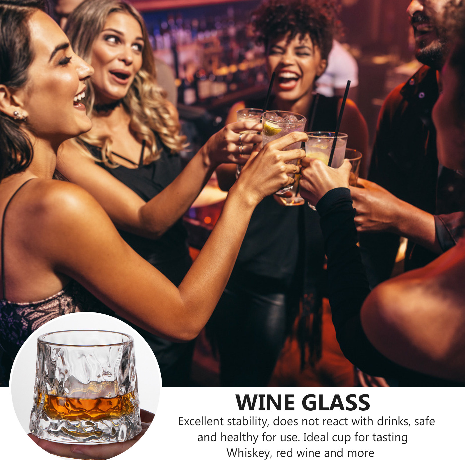 1Pcs Hammered Wine Glass Cup P - Wine Beer Glass บทวิจารณ์และราคา