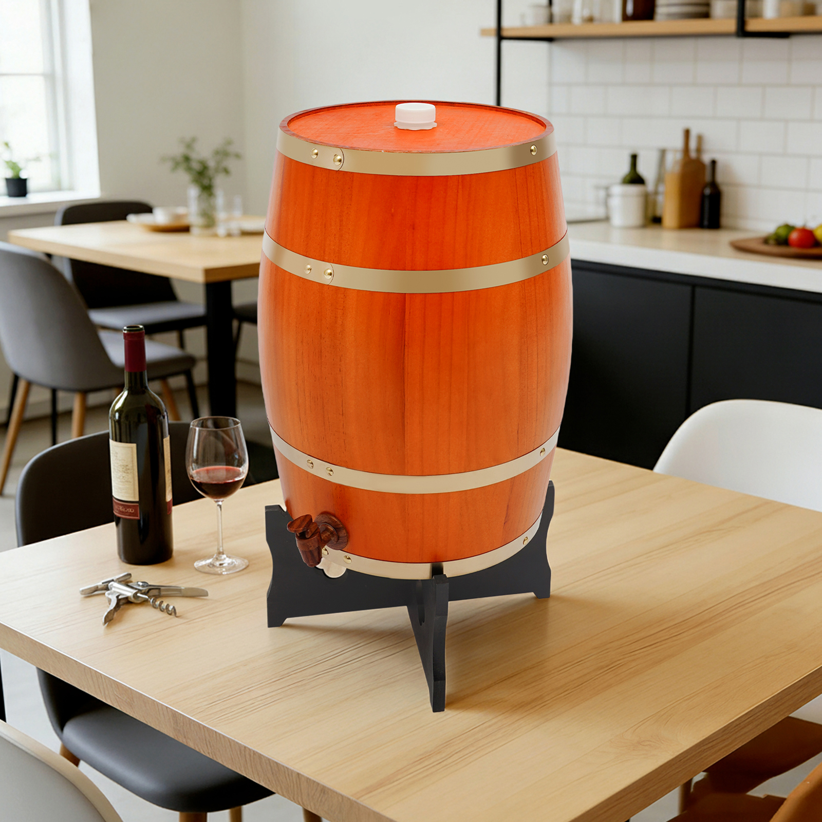 20L/5.28Gal Beige Wine Barrel, - Wine Beer Tequila บทวิจารณ์และราคา