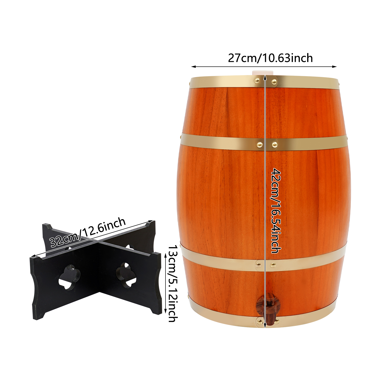20L/5.28Gal Beige Wine Barrel, - Wine Beer Tequila บทวิจารณ์และราคา