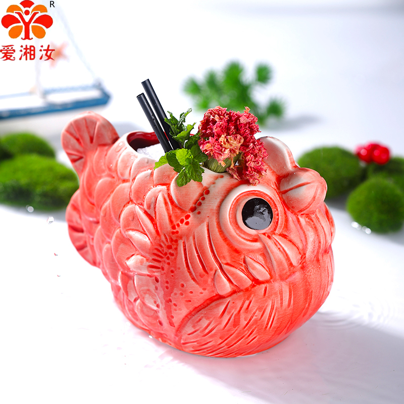 Cute Lantern Fish Cocktail Gla - Wine Beer Glass บทวิจารณ์และราคา
