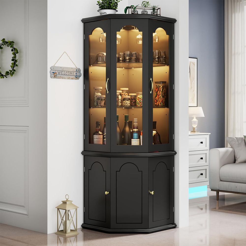 Corner Bar Cabinet w LED Light - Wine & Beer Tours Of Nova Scotia บทวิจารณ์และราคา