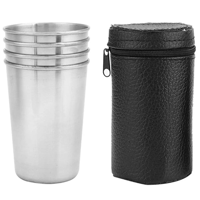 4PCS Stainless Steel Cups 170m - Beer Flight Set บทวิจารณ์และราคา