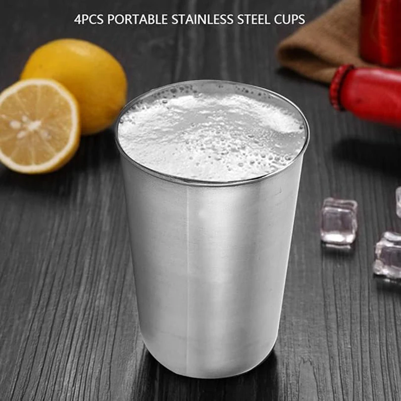 4PCS Stainless Steel Cups 170m - Beer Flight Set บทวิจารณ์และราคา