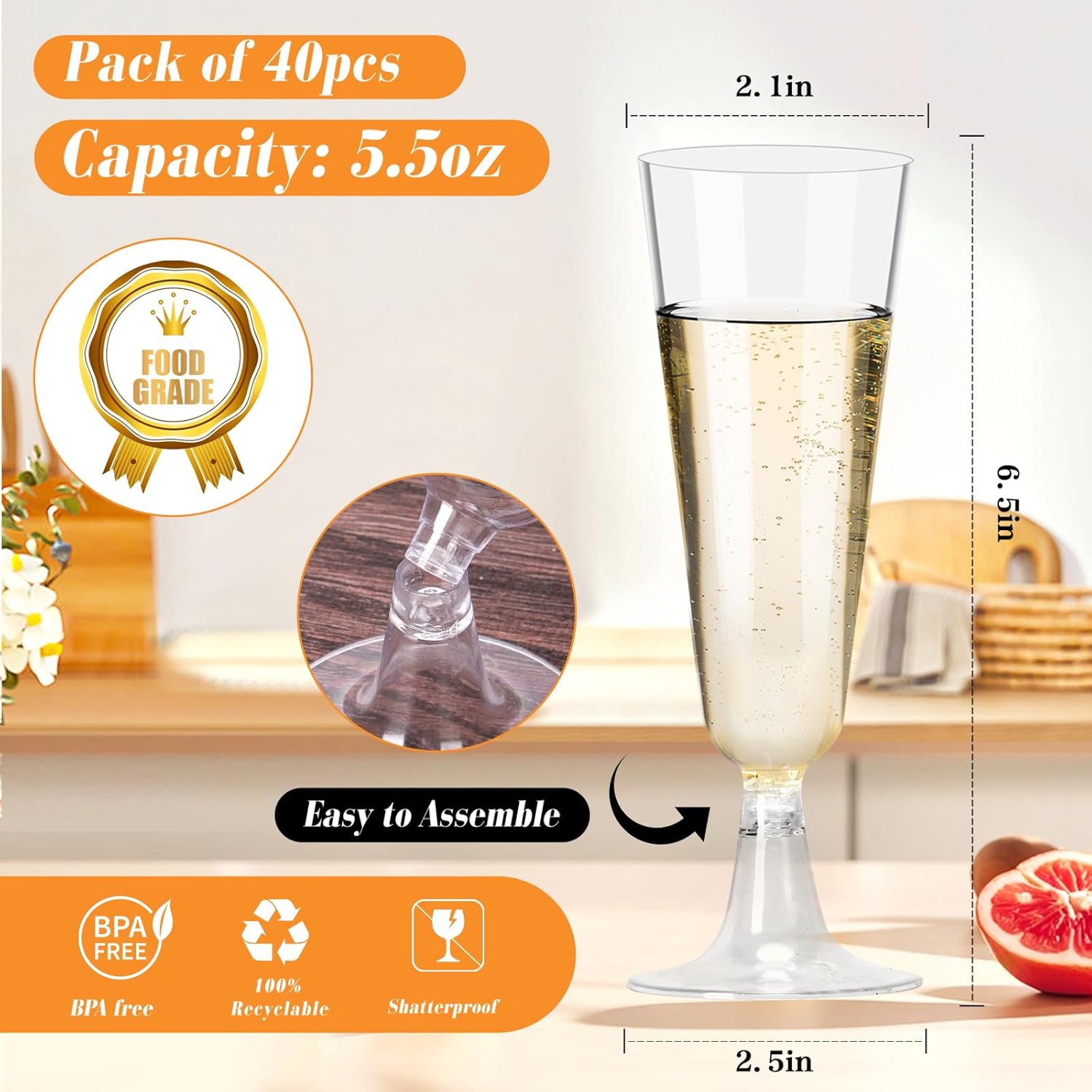 Plastic Champagne Flutes 40 Pa - Wine & Beer Tours Of Nova Scotia บทวิจารณ์และราคา